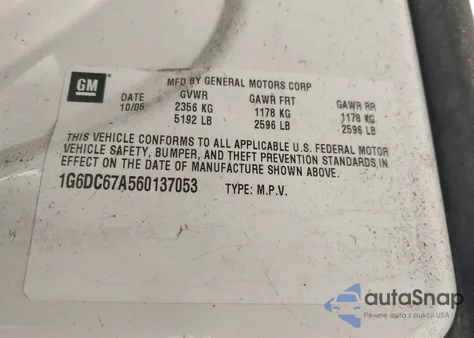 2006 Cadillac Sts from USA, damaged, VIN 1G6DC67A560137053